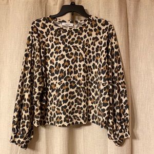 CJLA Leopard print top, Size Medium, NWOT.